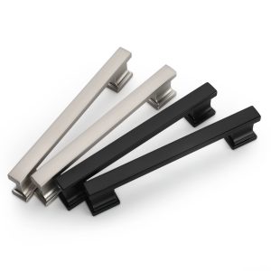 Cabinet Pulls Black & Silver Solid Aluminum Alloy Kitchen Handles
